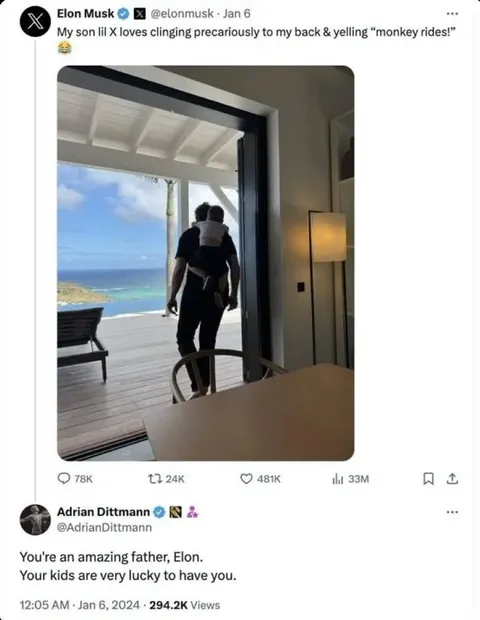 Elon’s Monkey Ride Dad Moment