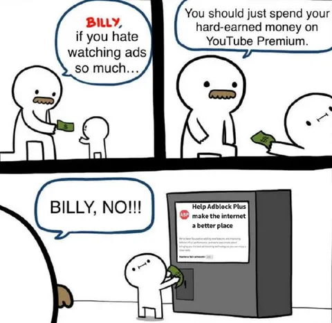 Billy Pays for Adblock Plus