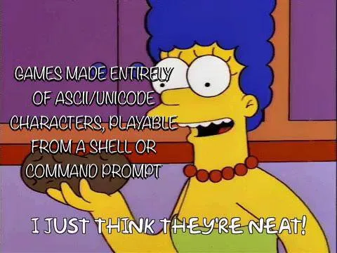 Marge Thinks ASCII Games Are Neat