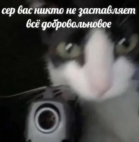 Никто не заставляет добровольно