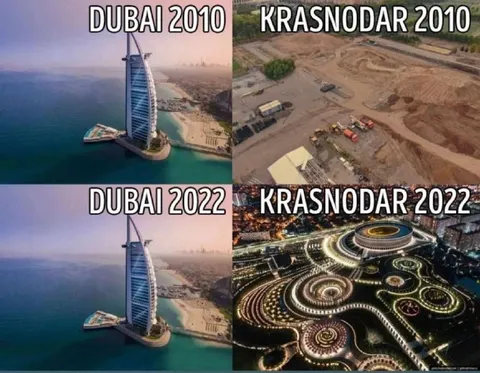 Dubai vs Krasnodar 2010 and 2022