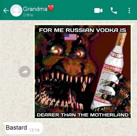 Russian Vodka Above the Motherland