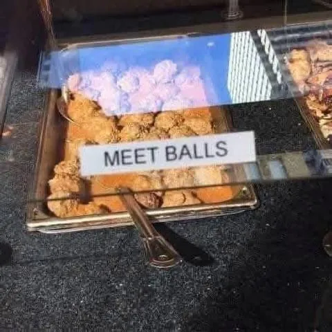 Meet Balls Sign