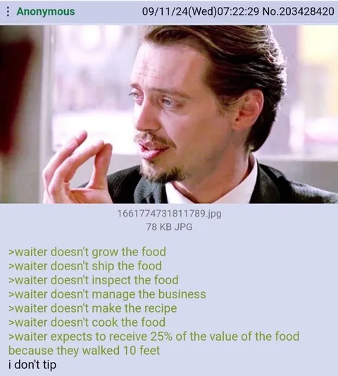 Waiter Doesn't Deserve a Tip