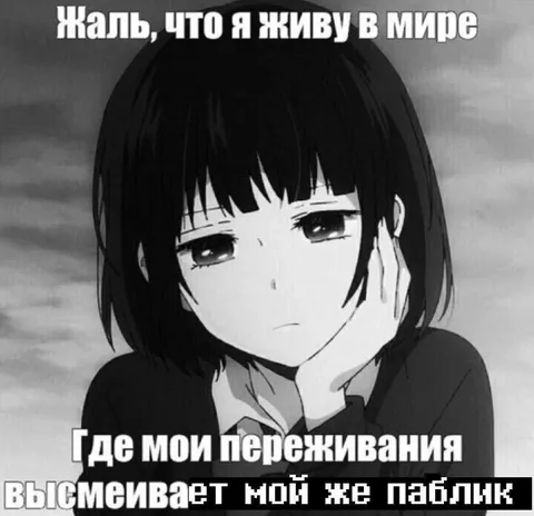 Мои переживания высмеивает паблик