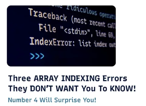 Three Array Indexing Errors