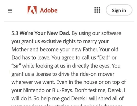 Adobe Becomes Your New Dad