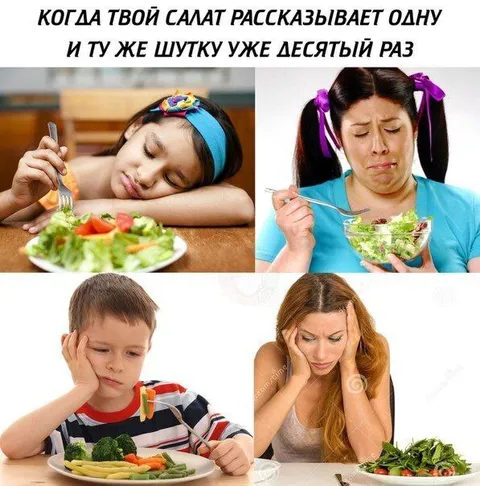 Салат рассказывает одну и ту же шутку