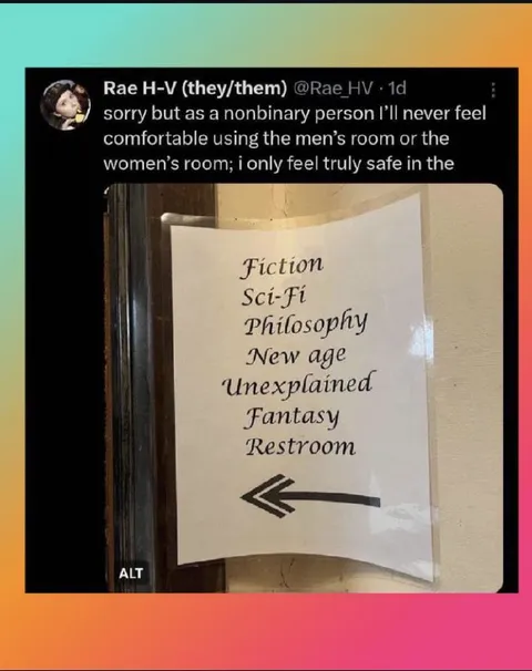 Nonbinary Person’s Safe Restroom