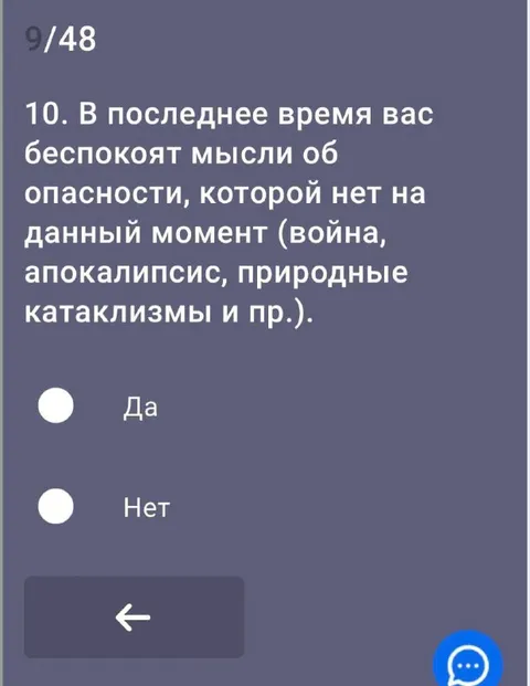 Тревожные мысли об опасности