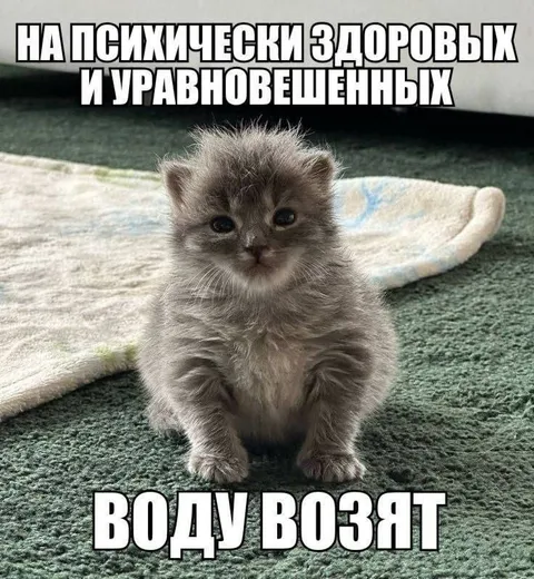 На психически здоровых воду возят