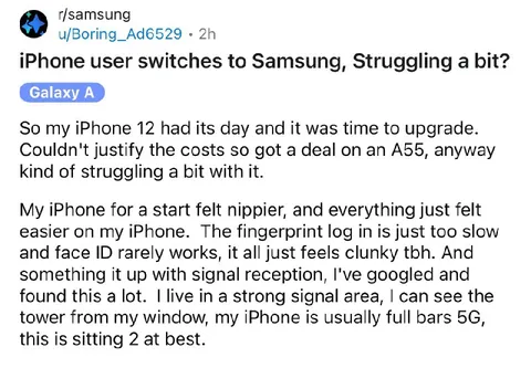 iPhone User Struggles With Samsung