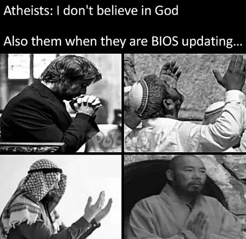 Praying During a BIOS Update