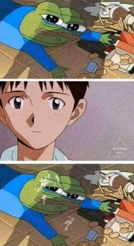 Пепе плачет рядом с Синдзи