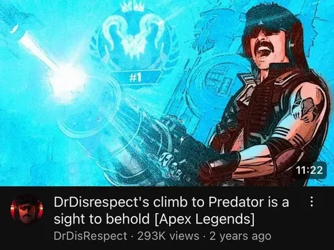 DrDisRespect Climbs to Predator