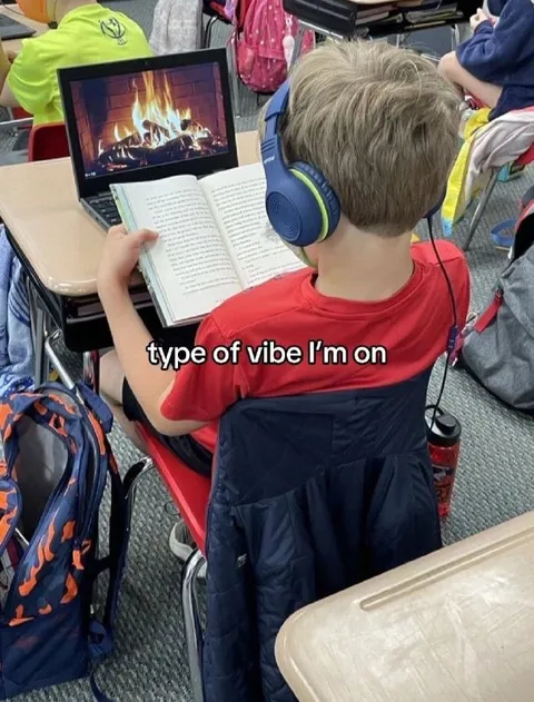 Reading by Fireplace Vibe