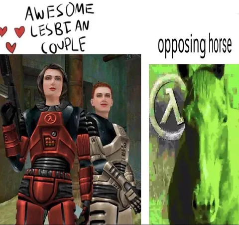 Awesome Lesbian Couple Opposing Horse