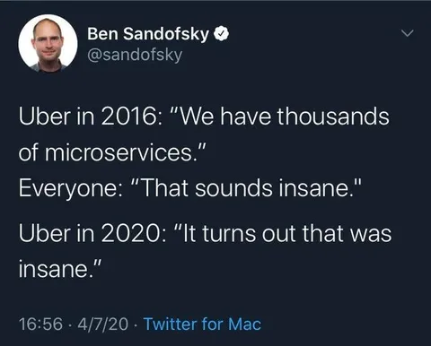 Uber Microservices Were Insane