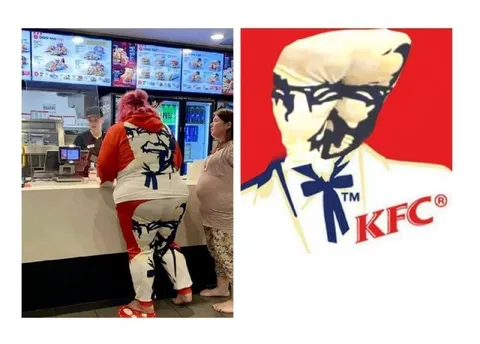 Человек в костюме KFC