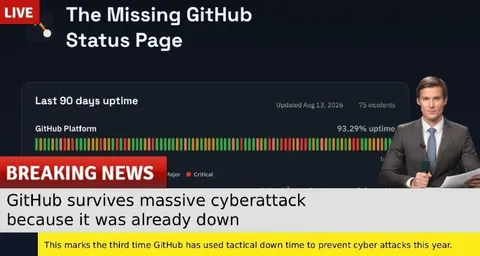 GitHub Survives by Already Being Down