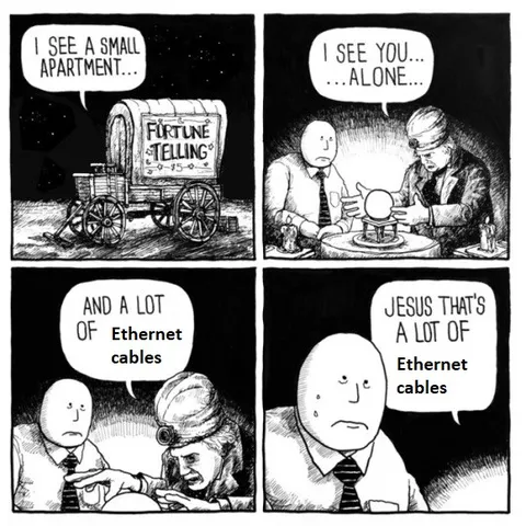 Fortune Teller Sees Ethernet Cables