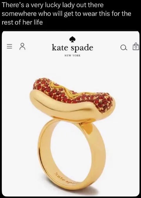 Lucky Lady Hot Dog Ring