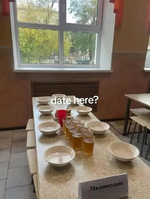 Date here at the cafeteria