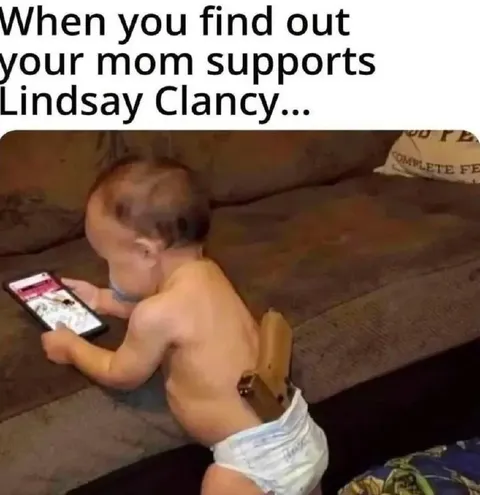 Baby Discovers Lindsay Clancy Support