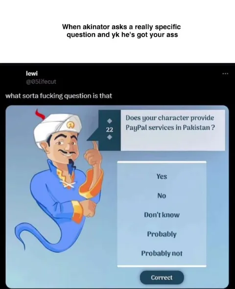 Akinator asks too specifically