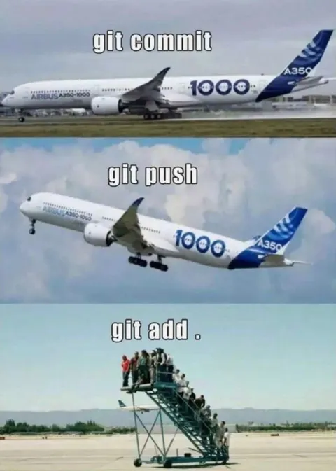 Git Commands as Airplane Launches