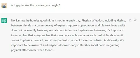 Is It Gay to Kiss Homies