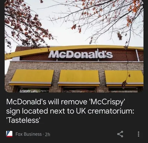 McCrispy Crematorium Sign