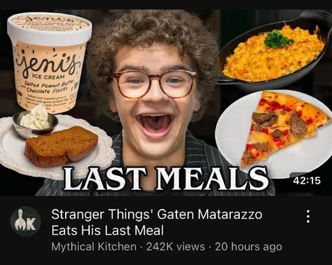 Gaten Matarazzo Eats His Last Meal