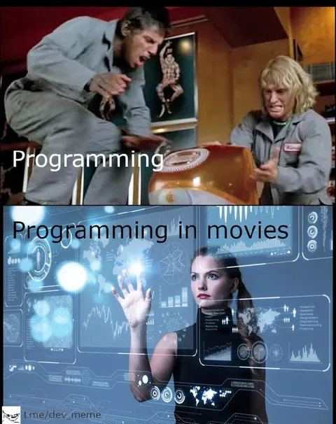 Programming vs Programming in Movies