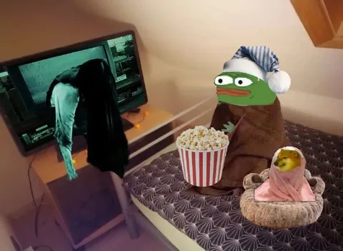 Пепе смотрит страшный фильм