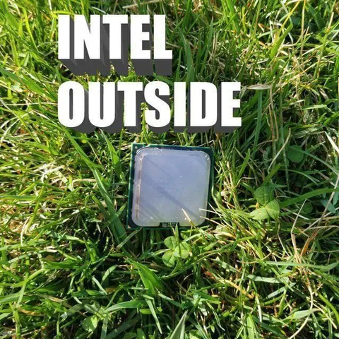 Intel Outside in the Grass