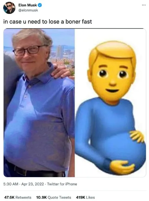 Bill Gates loses a boner