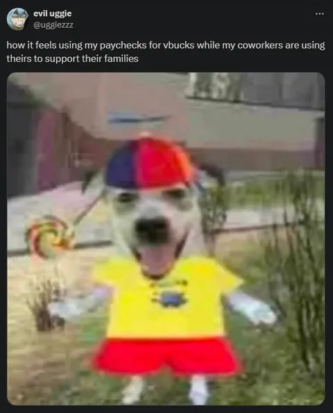 Paychecks Spent on V-Bucks