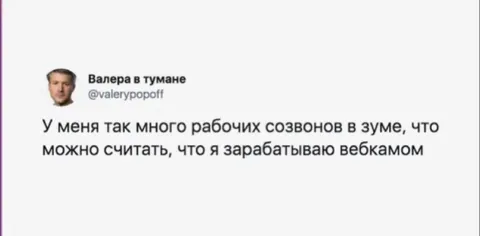 Много рабочих созвонов в Zoom