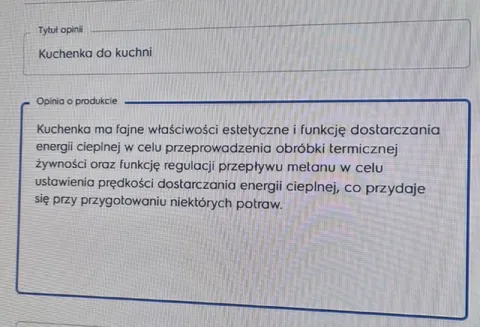Autystyczna recenzja kuchenki