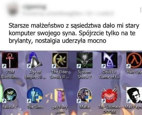 Nostalgiczny pulpit starego komputera