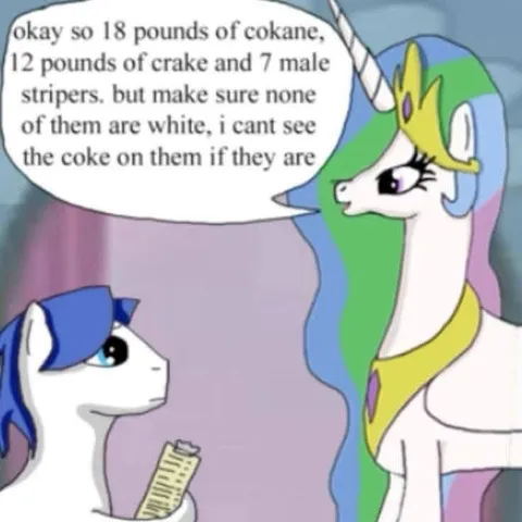 Princess Celestia Cocaine Order