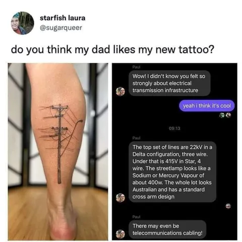 Dad Loves the Tattoo