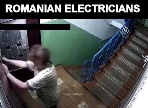 Romanian Electricians at Work