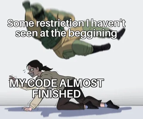 Code Almost Finished Falling