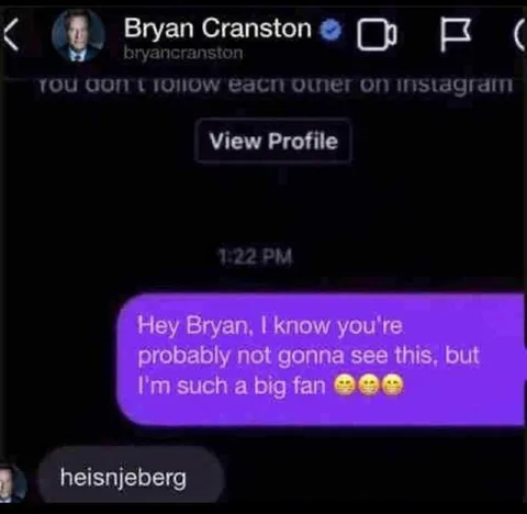 Bryan Cranston Fan Message