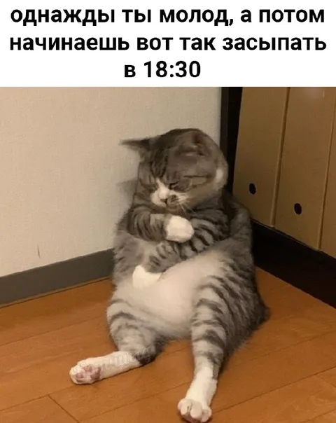 Когда начинаешь засыпать в 18:30