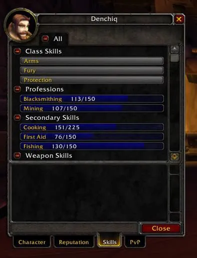World of Warcraft Skill Priorities