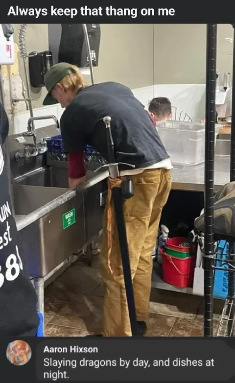 Dragon Slayer Does Dishes