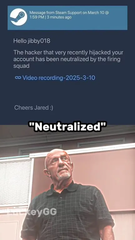 Steam hacker neutralized